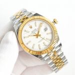 Clean Factory Rolex Datejust  3135 White Face Watch 41mm 